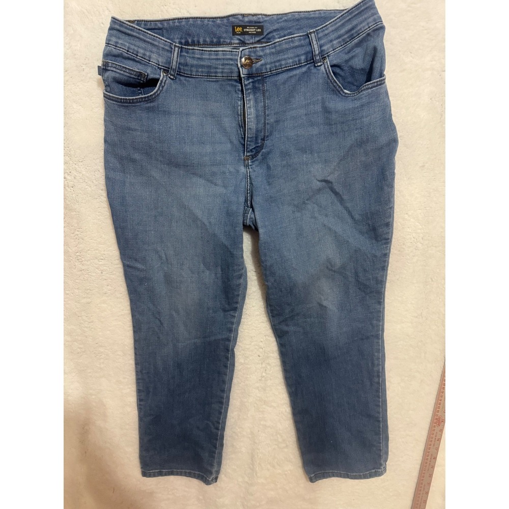 Lee Plus Size Relaxed Fit‎ Straight Leg Mid Rise Denim Jeans